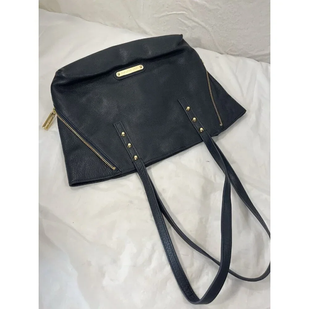 Juicy Couture Orange Grove Winged Tote navy leather new convertible